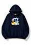 It's Ok Printed Hooded 2 Thread Raster Printed Sweatshirt
