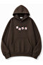 Love Printed Hooded 2 Thread Threaded Sweatshirt