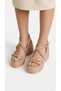 Nude High Sole Side Buckle Leather Shiny Metal Detailed Open Front Summer Women's Sandals Shoes - 2