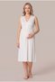 Women's Ecru Floral Lace Sleeveless Wide Fit Maternity Nightgown and Dressing Gown Set with Breastfeeding Feature - 2