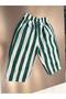 Boys' Striped Denim Pants Combination - Vertical Striped Balloon Fit Pants and Crew Neck Cotton T-Shirt Bottom Top Set - 5