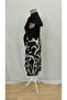 Women's short sleeve v neck top janjan crepe bottom patterned single jersey mini dress - 5