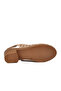 Beige Soft Comfortable Sole Velcro Closure Genuine Leather Women's Heeled Sandals 45223 - 5