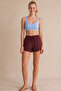 Orange Dark Burgundy 2-Pack Woven Modal Shorts Pajama Bottoms 8067 - 5