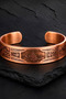 Men's Copper Bracelet Handmade Ottoman Tughra Motif Adjustable Men's Copper Bracelet - 2