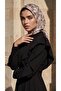 Women's Botanical Floral Pattern Sparkling Crystal Scarf with Silk Feel