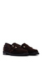 Women's Brown Buckle Suede Leather Masculine Loafer Af140001Ds - 3