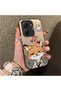 Poco X7 Pro Compatible Heart-Themed Fox and Rabbit Printed Case, Matching Cover for Friends and Couples