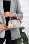 Women's Cream-Brown Small Size Hand and Shoulder Bag-Bd7030Bd - 7
