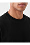 Vizyon New Season Black Crew Neck Combed Cotton Men's T-Shirt - 3