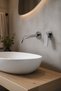 Silver Built-In Sink Faucet Slim Design Brass Material 5 Years Warranty Chrome Sink Fixture - 4