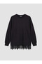 Black Lace Detailed Soft Touch Women's Tunic - 5