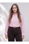 Pink Plus Size Poplin Women's Shirt