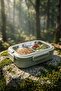 2-Compartment Stainless Steel Lunch Box – Portable Meal Container with Leak-Proof Lid - 7