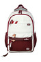 Burgundy Unisex School Backpack with Accessories Primary School - Middle School - High School - 3