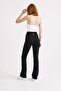 High Waist Ribbed Flare Pants - 3