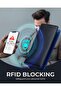 محفظة طويلة نحيفة للرجال من Alldaily، محفظة جلدية مزودة بخاصية حجب RFID ونافذة لبطاقة الهوية - 5