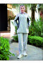 Women's Hijab Tracksuit Set, Top and Bottom Set with Zipper Model 449 - 2