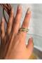 Women's Steel S Letter Zircon Stone Ring |   Golden Color