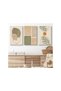 Canvas Prints Wall Art Set Of 3, Mid-Century Modern Wall Decor, Abstract Green Geometric Line Neutral Illustrations Framed Bohemian Artwork For Living Room Bedroom Walls Decoration, 16"X24" - 2