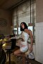 One-Shoulder, Low-Cut Waist, Sequined Mini Dress - 5