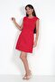 Women's Ribbed Detailed Self-Tie Short Crepe Dress