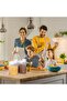حاوية حبوب، موزع دقيق الشوفان، صندوق تخزين الأرز بتصميم محكم الإغلاق + كوب قياس + ملعقة - 6