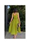 Belt Detailed Square Neck Midi Dress - 2
