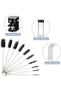 15-piece coffee cleaning brush set, bristle espresso machine brush, wooden grinder brush, fine-tube brush, for coffee machines, bottles, nozzles. - 2