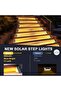 2-Pack Staircase Lights Warm Light 13 LED Outdoor Waterproof Solar Lights for Steps Porchboards Terrace Edges Walkways Decor - 3