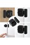 Bathroom, window and cabinet door locks - brushed stainless steel security latches and toilet locks (black, 55 mm) - 2