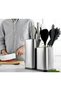 2-in-1 Stainless Steel Knife Holder, Knife Block, Cutlery Box, Kitchen Storage Set, Scissors Holder, Knife Holder (Knife Not Included) (Black) - 4