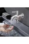 Universal 12-inch double-head stainless steel faucet, suitable for use in washing machines, gardens, and bathrooms. - 2