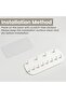 4-Piece White 14x6x2 cm No-Drilling Wall-Mounted Necklace Hook Rack - 4