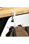 Table hooks, tabletop hooks, no drilling required, 10 kg load capacity, white.