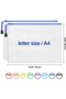 24-piece mesh zippered storage bag set, A4 size, waterproof, envelope size, for school, toys, puzzles, board games, office. - 2