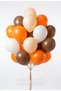 Earth Shine Concept 20-Piece Macaron Orange Pastel Orange White Brown Boho Birthday Balloon Set