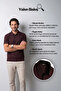 Shirt Collar Pique Look Egyptian Cotton Mercerized Kagi Plum T-Shirt Classic Pattern - 5325 - 7