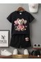 Summer Children's T-Shirt Shorts Unisex (Bear with Balloons Printed)