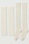 Girl's Set of 2 Over-The-Knee Socks & Ribbed Leggings (Ages 5-10)