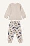 Printed Long Sleeve Pajama Top Flexible Waist Long Pajama Bottom 2-Piece Pajama Set Baby Boy I1284A526 - 2