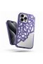 Apple iPhone 12 Pro Compatible Case Mirrored Lace Silicone Case Deep Purple - 2