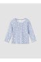 Blue Floral Baby Girl T-Shirt and Leggings - 3