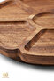 7 Sections 360 °   Acacia Serving Plate with Rotating Stand 30 cm Breakfast Deli Serving Plate, Board - 8