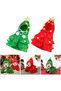 (ec217 Size S)Pet Christmas Tree Cape, Small Dog Cat Hooded Cloak, Christmas Cosplay for Cats Small Dogs, Festive Pet Costume Winter Cloak-Green - 2