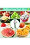 3-in-1 Stainless Steel Watermelon Slicer & Cutter Tool with Fork - Multifunctional Fruit Slicer for Parties (Mango, Apple) - 5