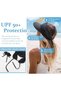 Women's sun hat, wide brim, adjustable, foldable, suitable for ponytails, provides UV protection in summer, outdoor sun protection, UPF 50+ - 3