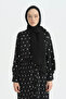 Cotton Naia Blend Natural Shawl - Black