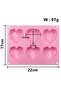 Two Heart Cake Molds 6-Cavity 3D Heart Diamond Silicone Baking Molds Cheesecake Mousse Wedding Chocolates Valentine Day - 2