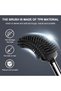 Toilet brush silicone toilet brush with holder, 13.4x6.5x16.3 cm, Stainless Steel handle, Black, Flexible head - 4
